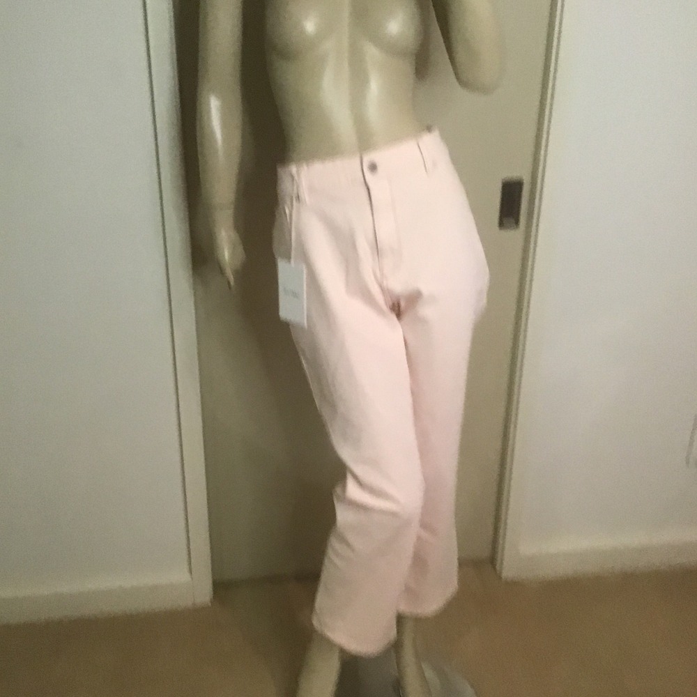 DL1961 Mara‎ Straight Mid Rise Instasculpt Ankle Jeans Ballet Pink 32 NEW $210